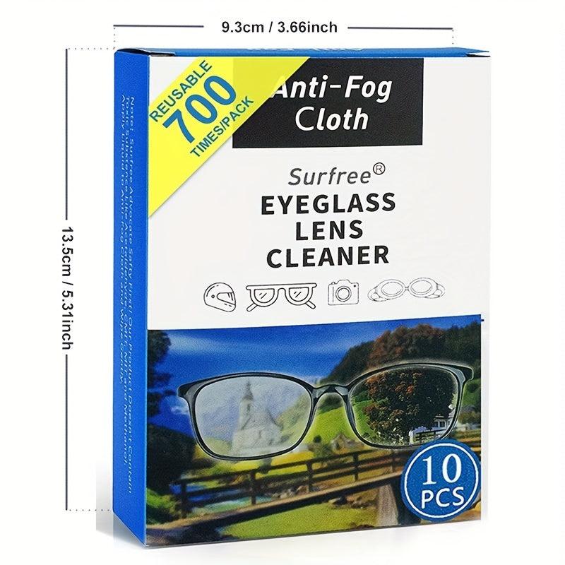 10pcs Anti fog Cloth Wipes For Glasses Nano Anti fog Cloth