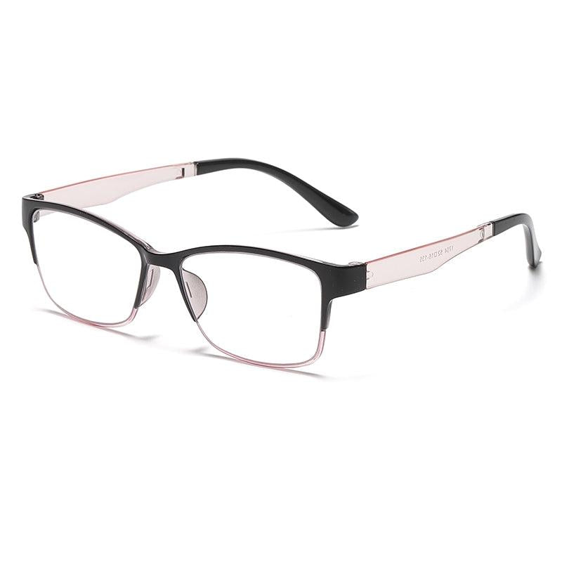 Squared Frame Progressive Lens Light Blocking Reading Glasses