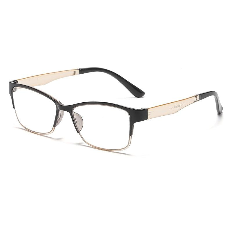 Squared Frame Progressive Lens Light Blocking Reading Glasses