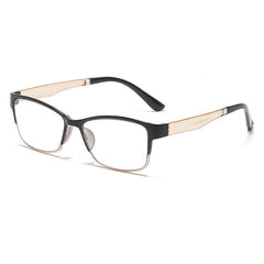 Squared Frame Progressive Lens Light Blocking Reading Glasses