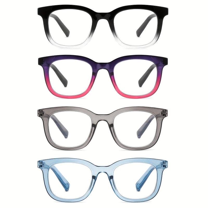 Square Computer Readers Light Blocking Glasses Men Women UV Anti Glare