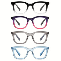 Square Computer Readers Light Blocking Glasses Men Women UV Anti Glare