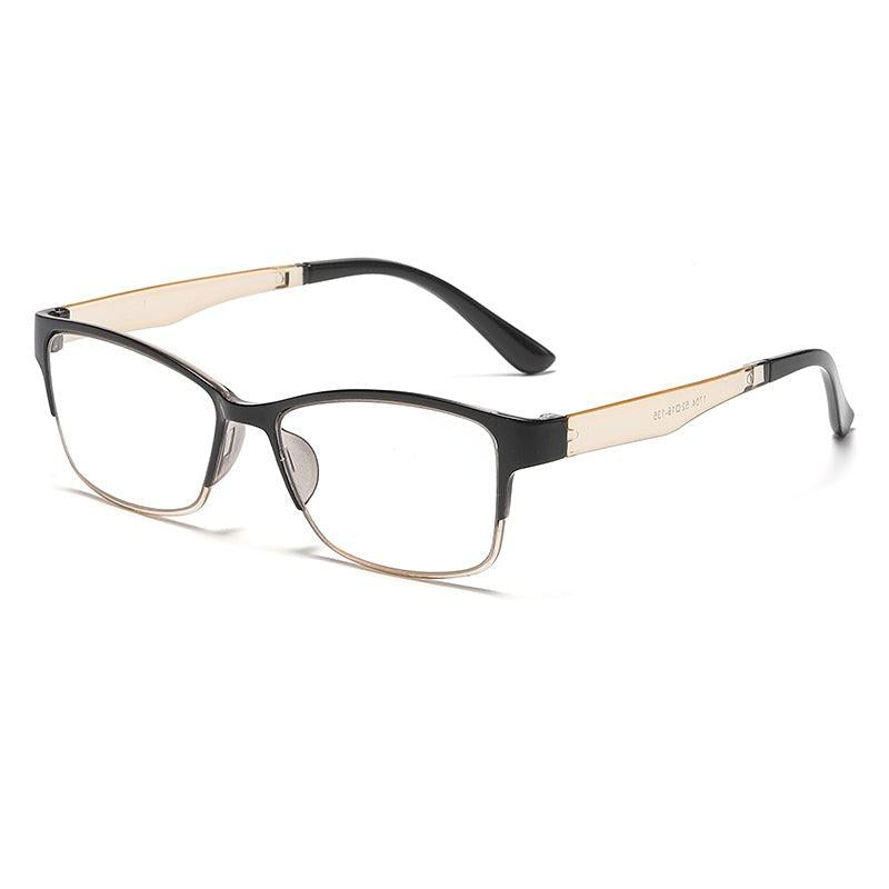 Flexible Frame Squared Light Blocking Lens Reading Glasses