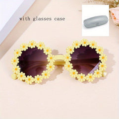 2PCS Daisy Flower Glasses Decoration for Daily or Travel Use