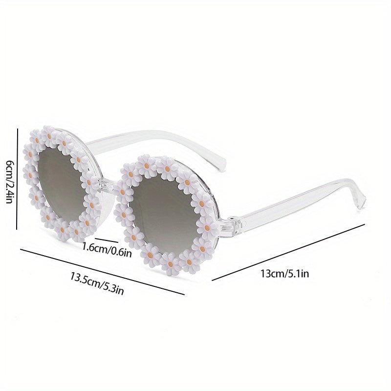 2PCS Daisy Flower Glasses Decoration for Daily or Travel Use