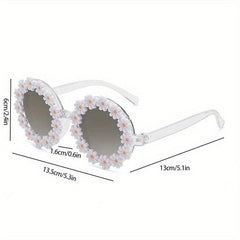 2PCS Daisy Flower Glasses Decoration for Daily or Travel Use