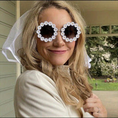 2PCS Daisy Flower Glasses Decoration for Daily or Travel Use