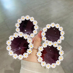 2PCS Daisy Flower Glasses Decoration for Daily or Travel Use