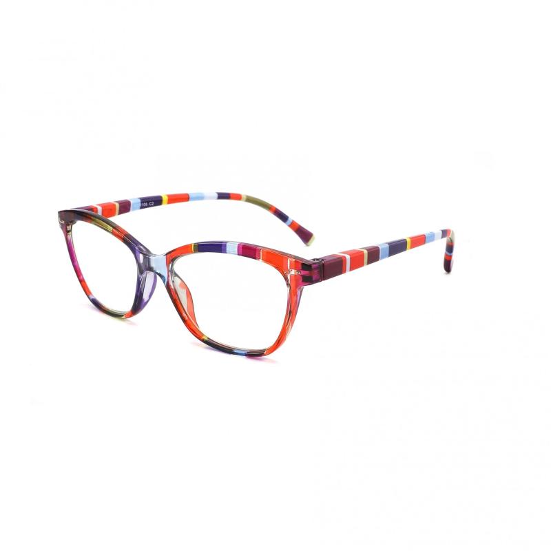 Women Reading Glasses Colorful Cat Eye Pattern Light Blacking Glasses