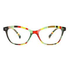 Women Reading Glasses Colorful Cat Eye Pattern Light Blacking Glasses
