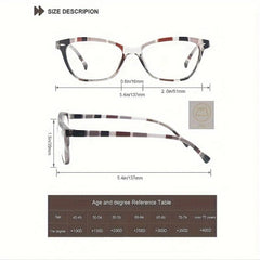 Women Reading Glasses Colorful Cat Eye Pattern Light Blacking Glasses