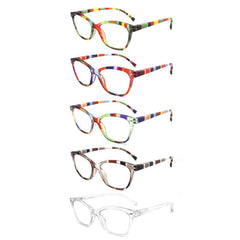Women Reading Glasses Colorful Cat Eye Pattern Light Blacking Glasses