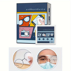 100pcs Eyeglasses Lens Wipes, Eyeglass Cleaner, Glasses Wipe