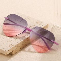 Plastic Rimless Frame Colorful Unisex Eyeglasses Sunglasses
