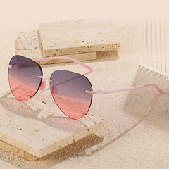 Plastic Rimless Frame Colorful Unisex Eyeglasses Sunglasses