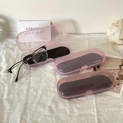 Transparent Frame Glasses Box Portable Lightweight Sunglasses Box