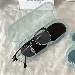 Transparent Frame Glasses Box Portable Lightweight Sunglasses Box