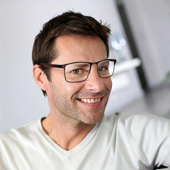 Single Pack Glasses PCQKBU Plastic Metal Brown Gray