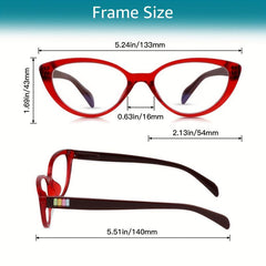 Women's Rhinestone Cat Eye Reading Glasses with Light Blocking