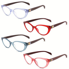 Women's Rhinestone Cat Eye Reading Glasses with Light Blocking