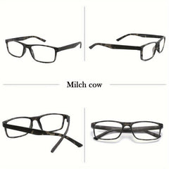 4pcs Reading Glasses Light Blocking Men Women Spring Hinge Computer Eyeglasses