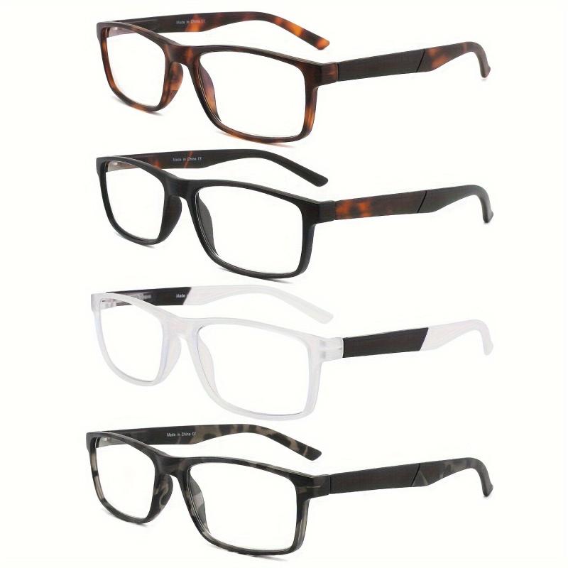 4pcs Reading Glasses Light Blocking Men Women Spring Hinge Computer Eyeglasses