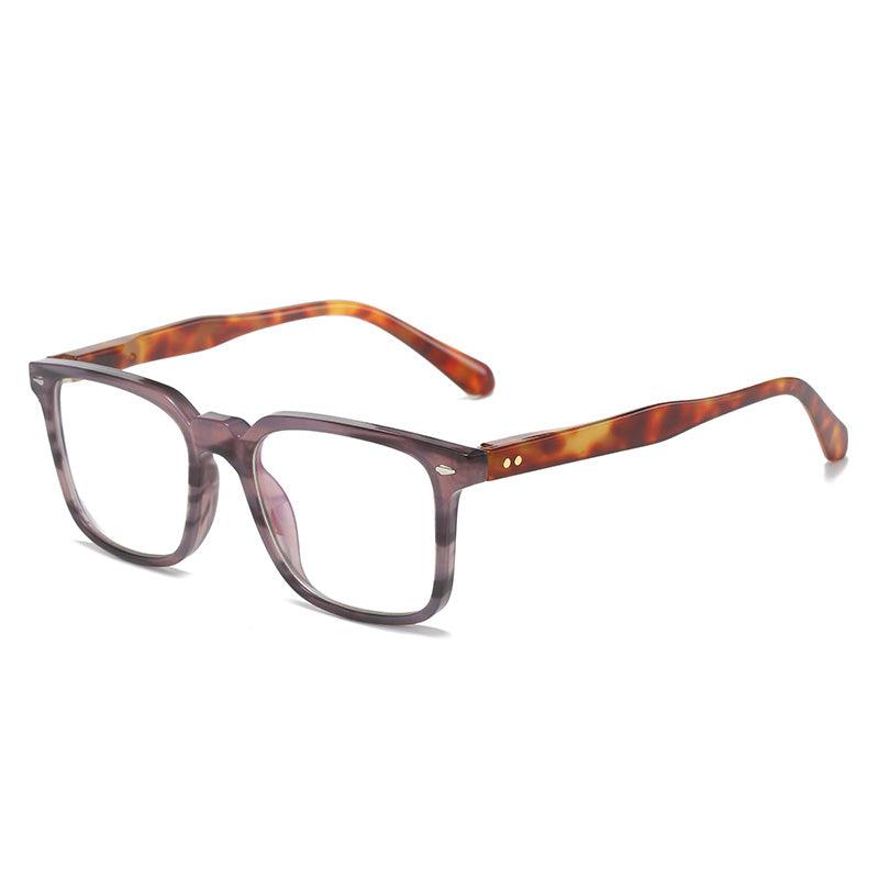 Squared Frame PC Temples Colorful Spring Hinges Eyeglasses