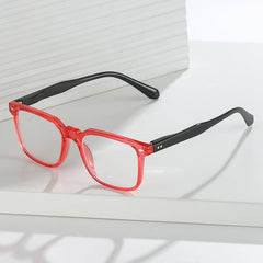 Squared Frame PC Temples Colorful Spring Hinges Eyeglasses