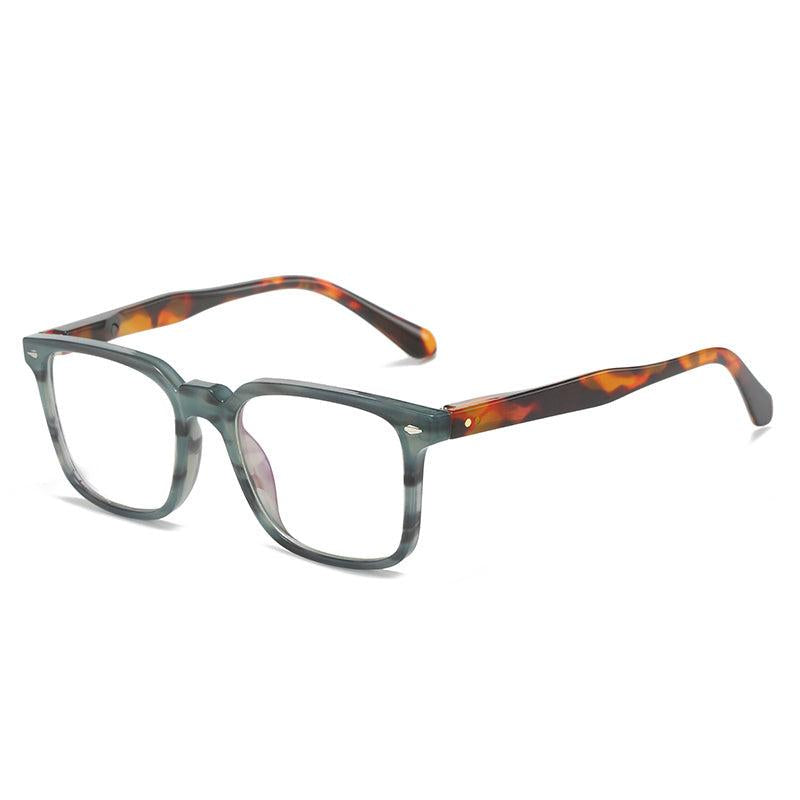 Squared Frame PC Temples Colorful Spring Hinges Eyeglasses