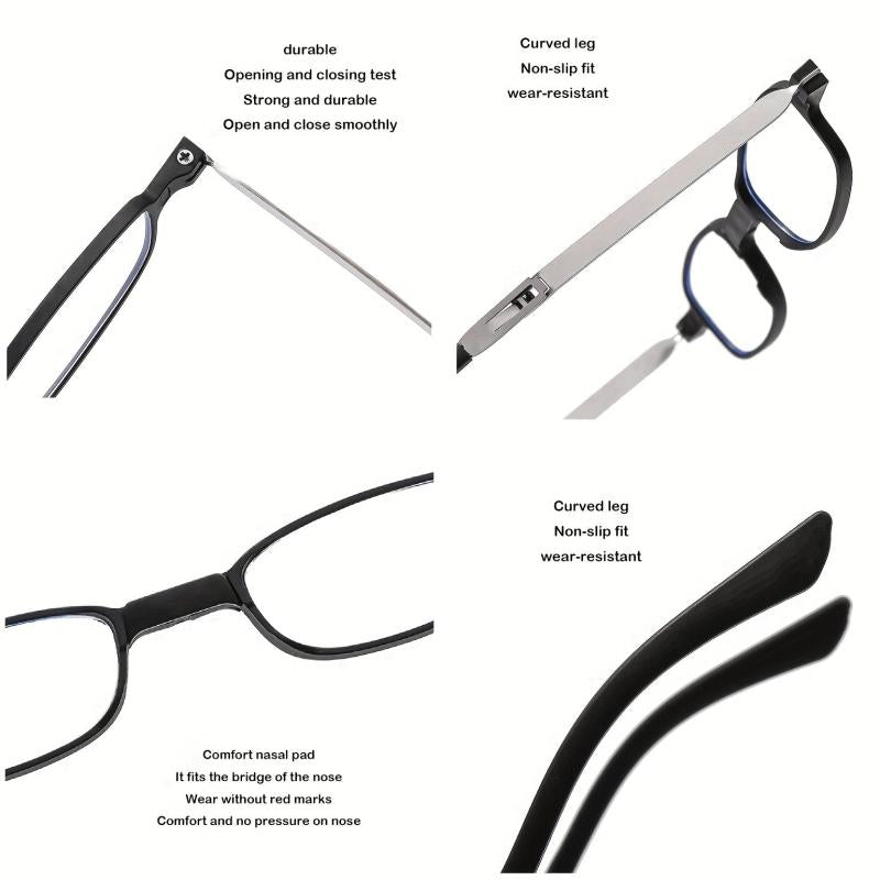 Folding Reading Glasses with Anti Light Mobile Phone Holder