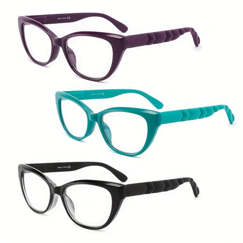 Cat Eye Readers Light Blocking Reading Glasses Soft Touching Coating