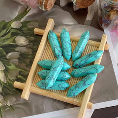 Green Turquoise Healing Crystals Wands Polished Tumbled Stones Bulk