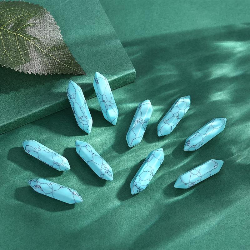 Green Turquoise Healing Crystals Wands Polished Tumbled Stones Bulk
