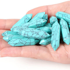 Green Turquoise Healing Crystals Wands Polished Tumbled Stones Bulk