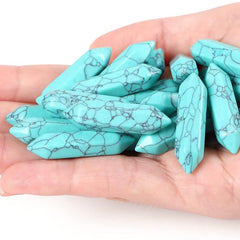 Green Turquoise Healing Crystals Wands Polished Tumbled Stones Bulk