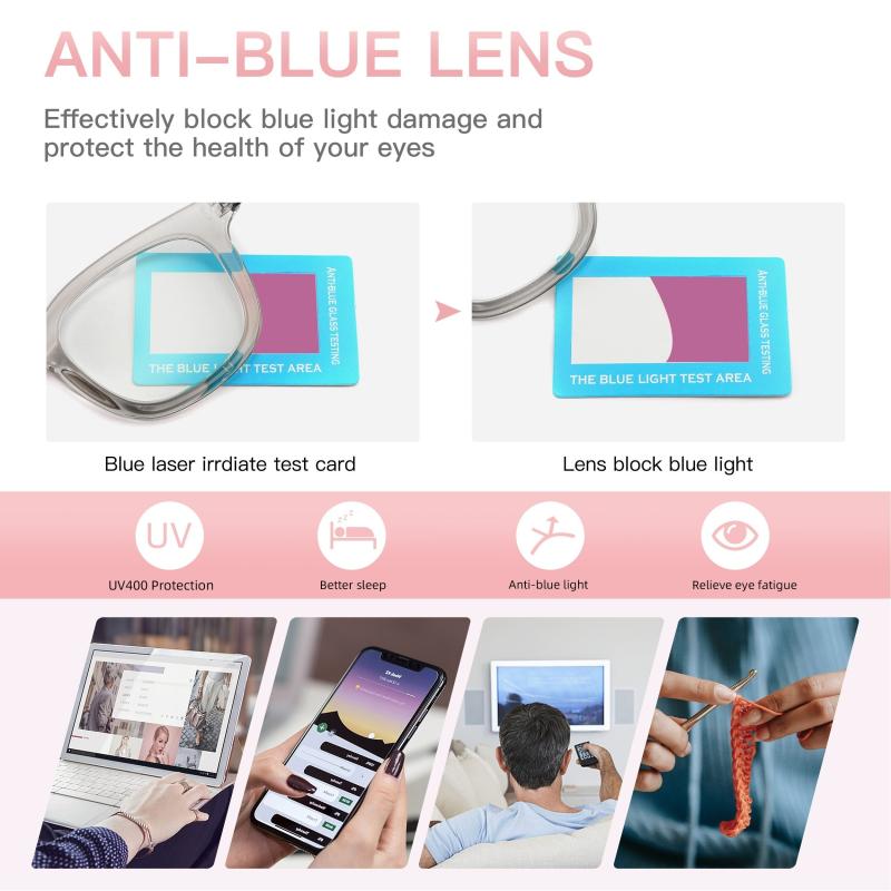 Fashionable Square Computer Readers Reduce Glare