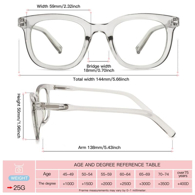 Fashionable Square Computer Readers Reduce Glare