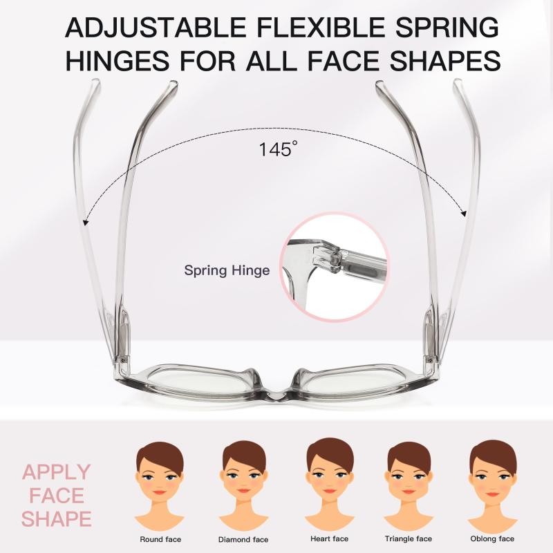 Fashionable Square Computer Readers Reduce Glare