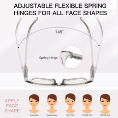 Fashionable Square Computer Readers Reduce Glare