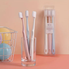 3pcs Soft Manual Toothbrushes for Sensitive Teeth Gums