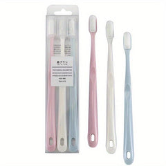 3pcs Soft Manual Toothbrushes for Sensitive Teeth Gums