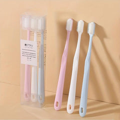 3pcs Soft Manual Toothbrushes for Sensitive Teeth Gums