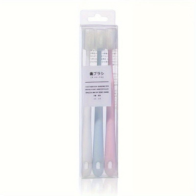 3pcs Soft Manual Toothbrushes for Sensitive Teeth Gums