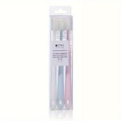 3pcs Soft Manual Toothbrushes for Sensitive Teeth Gums