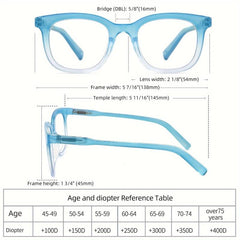 4pcs Women's Funky Reading Glasses Light Blocking