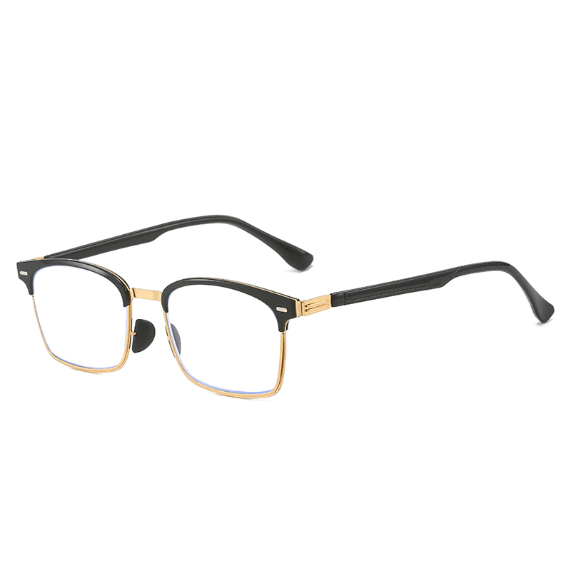 Metal Full Rim Frame Light Blocking Presbyopia Corrective Eyeglasses