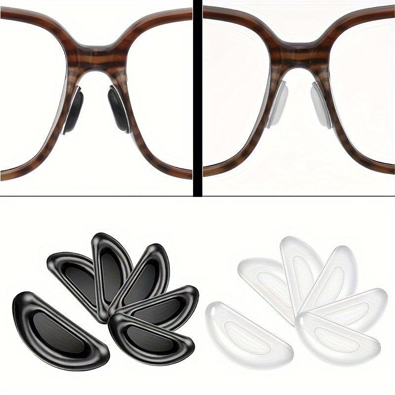 10Pairs Non-slip D-shaped Silicone Glasses Nose Pads