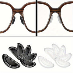 10Pairs Non-slip D-shaped Silicone Glasses Nose Pads