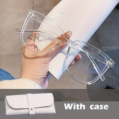 Clear Lens Light Blocking Glasses for Women & Unisex Relieve Eye Fatigue