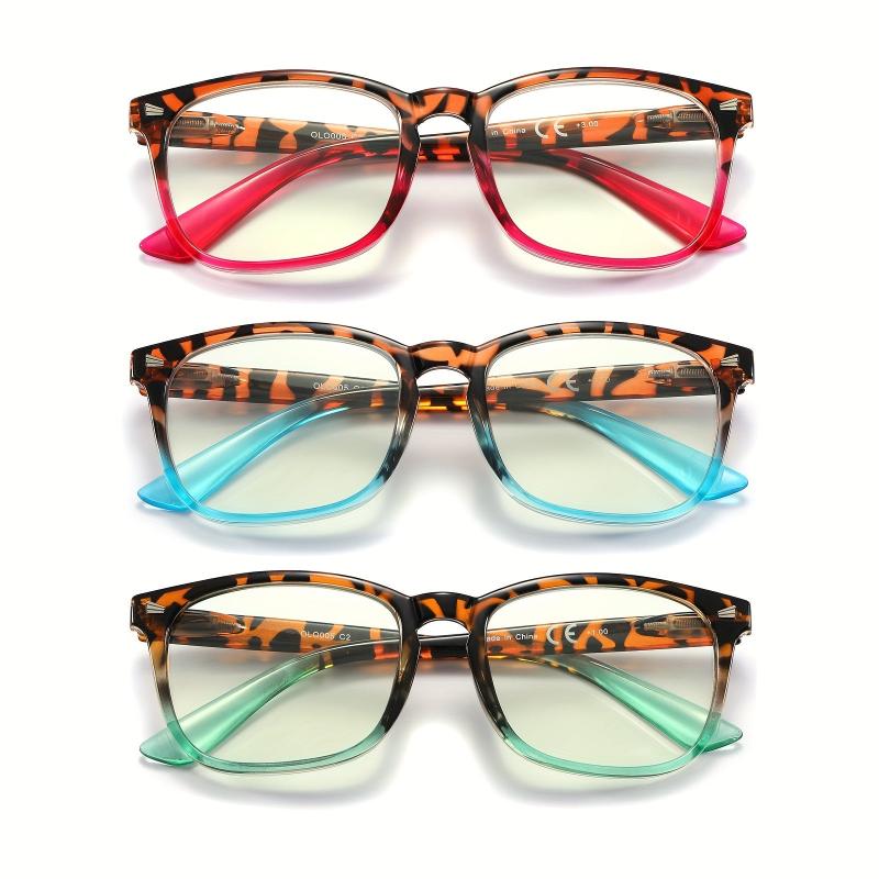Square Light Blocking Reading Glasses for Women Men
